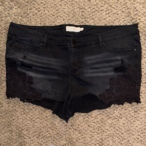 Torrid Gray Denim Shorts